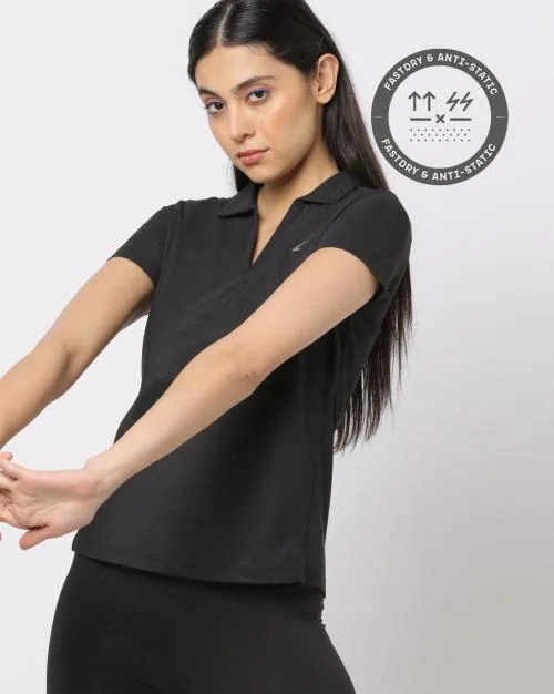 Polo T-Shirt with Placement Logo Print