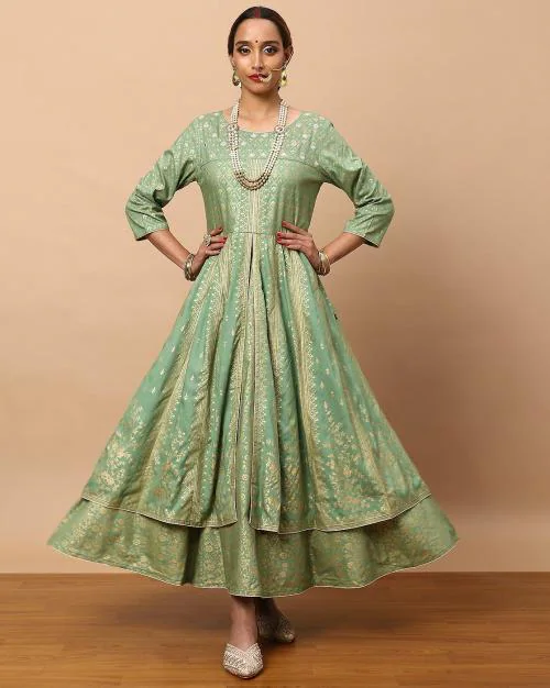 Printed Anarkali Dress
