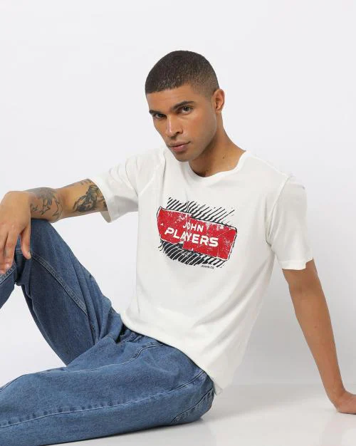 Logo Print Slim Fit Crew-Neck T-Shirt