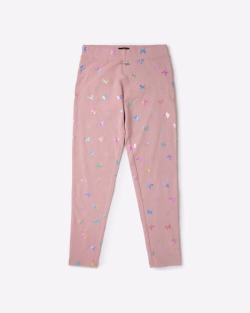 Girls Foil Print Track Pants