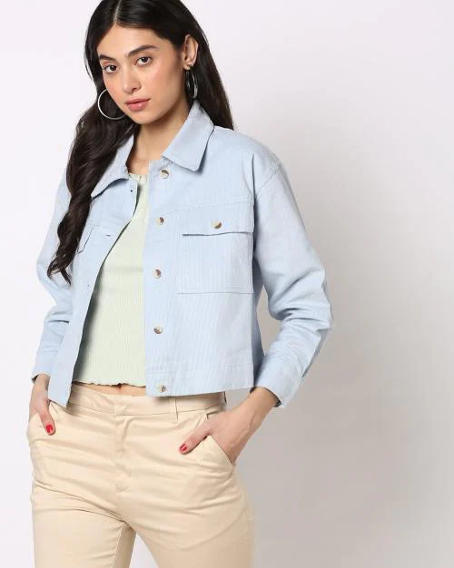 Corduroy Jacket with Flap Pockets