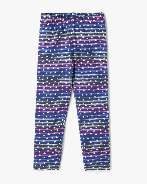 Printed Slim Fit Leggings with Elasticated Waist