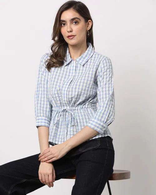 Checked Button-Down Shirt