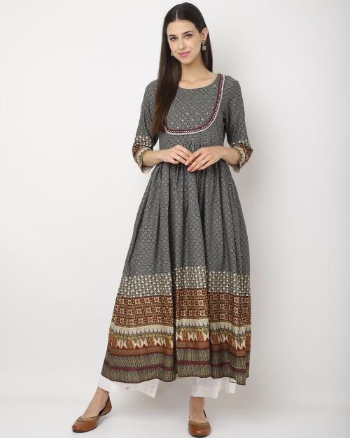 Printed Anarkali Kurta
