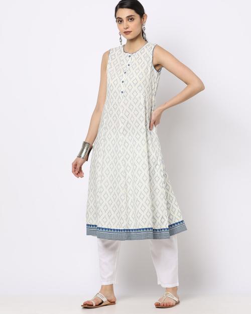Printed A-Line Kurta