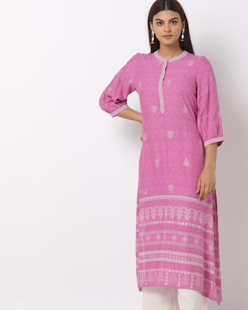 Printed A-Line Kurta