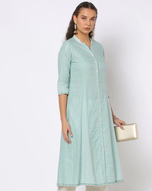Embroidered A-Line Kurta