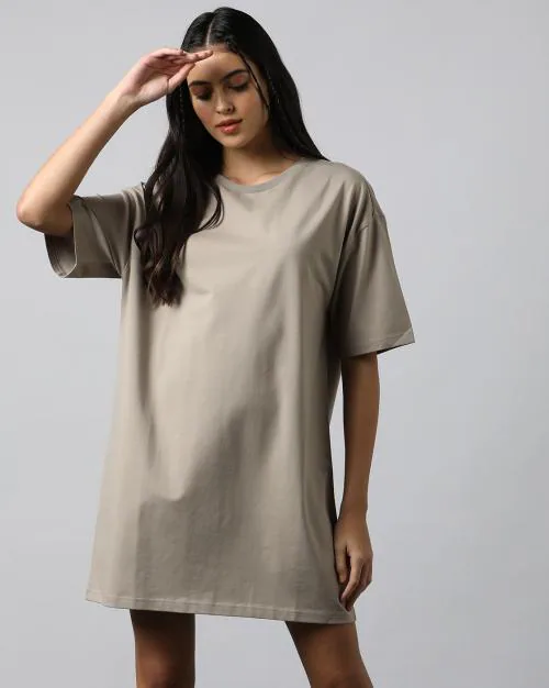Women Crew-Neck T-Shirt Dress