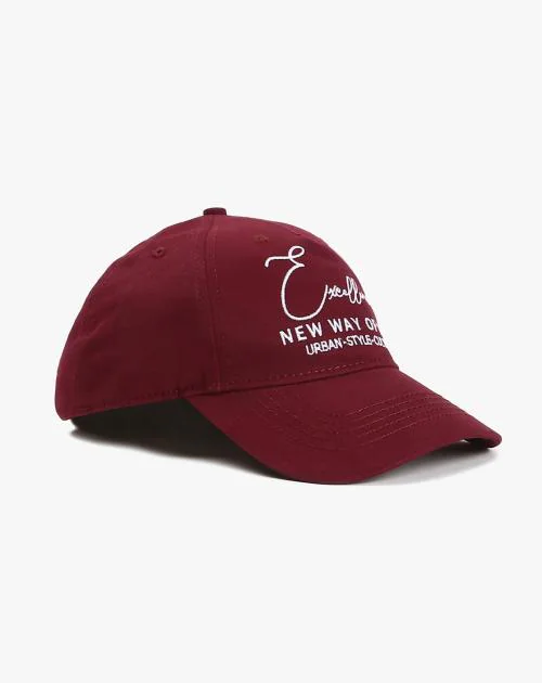 Embroidered Baseball Cap with Tuck Strap Closure