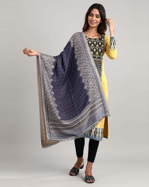 Textured Dupatta with Fringes JioMart