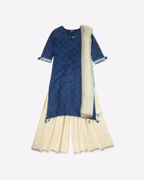 Embellished Straight Kurta Set