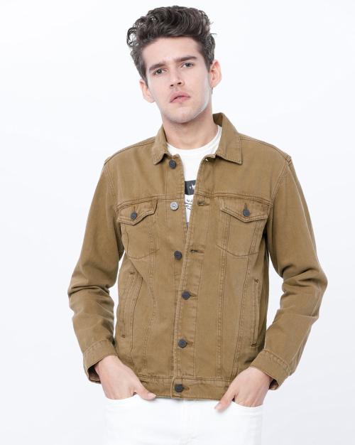Panelled Bikers Jacket with Slash Pockets