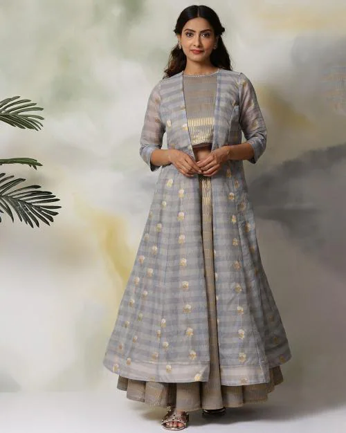 Women Checked 3-Piece Co-Ord Set