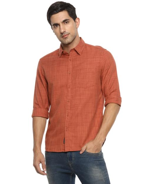 Heathered Shirt with Patch Pocket