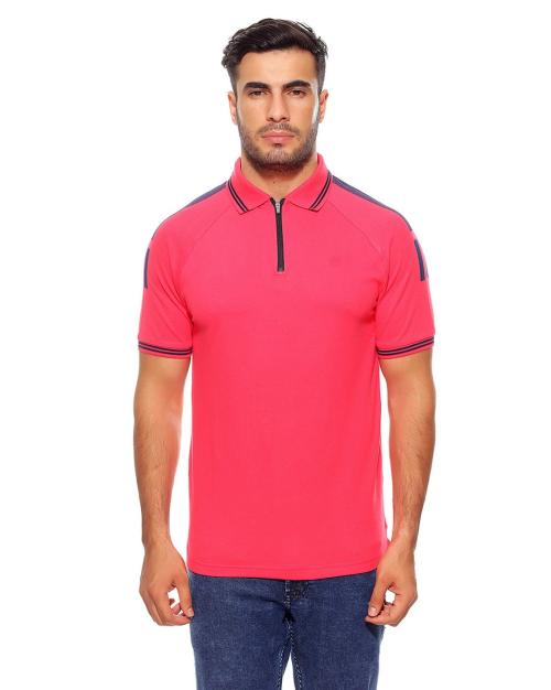 Polo T-shirt with Ribbed Hems