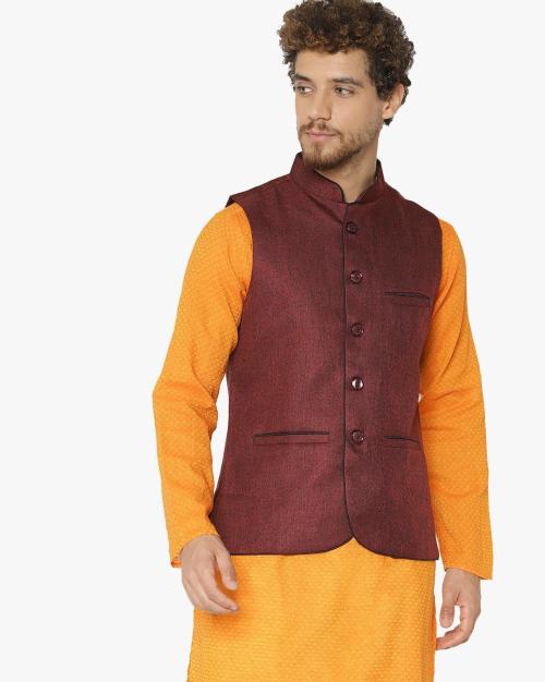 Men Regular Fit Nehru Jacket