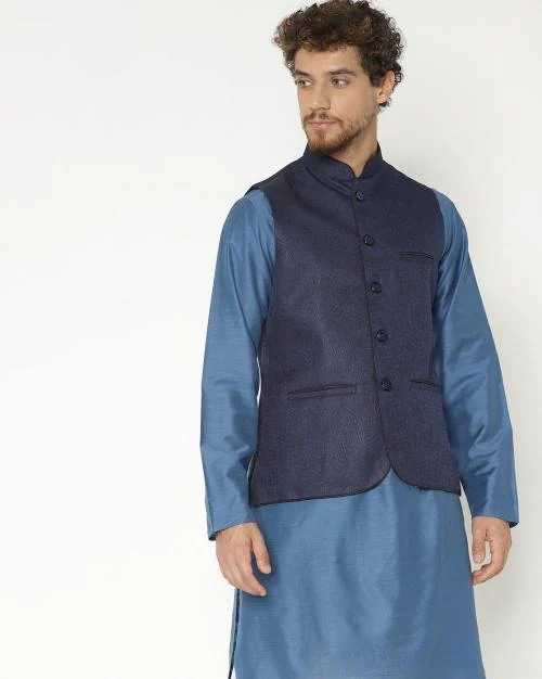 Men Regular Fit Nehru Jacket