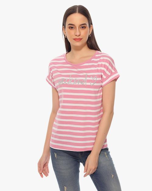 Striped Crew-Neck T-shirt