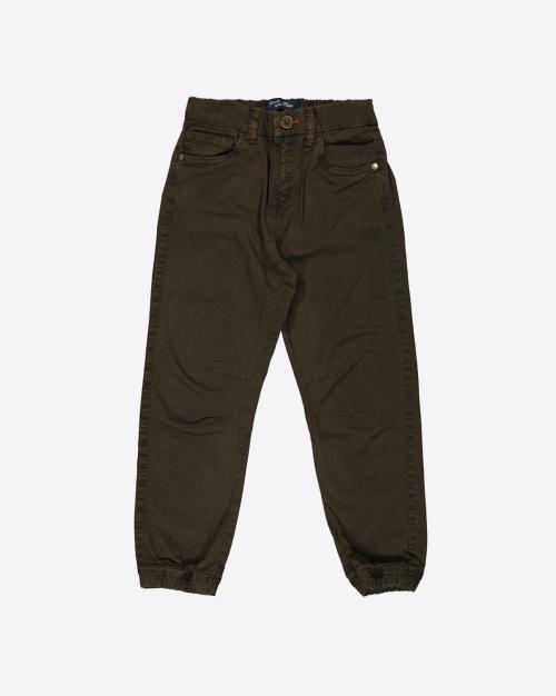 Slim Fit Trousers with Cuffed Hems