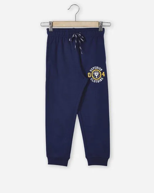 Boys Typographic Print Joggers with Elasticated waist
