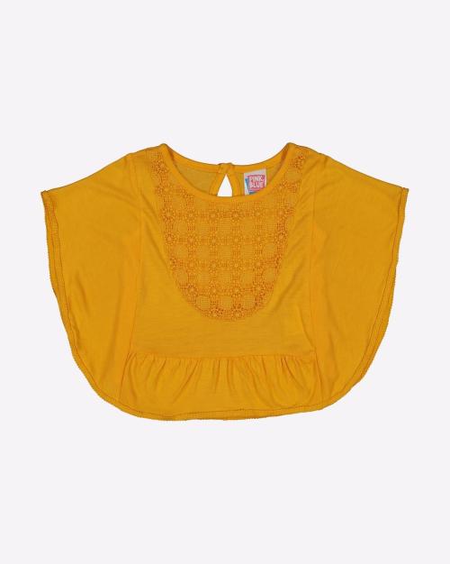 Kaftan Top with Crochet Detail