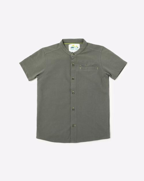 Knitted Shirt with Welt Pocket