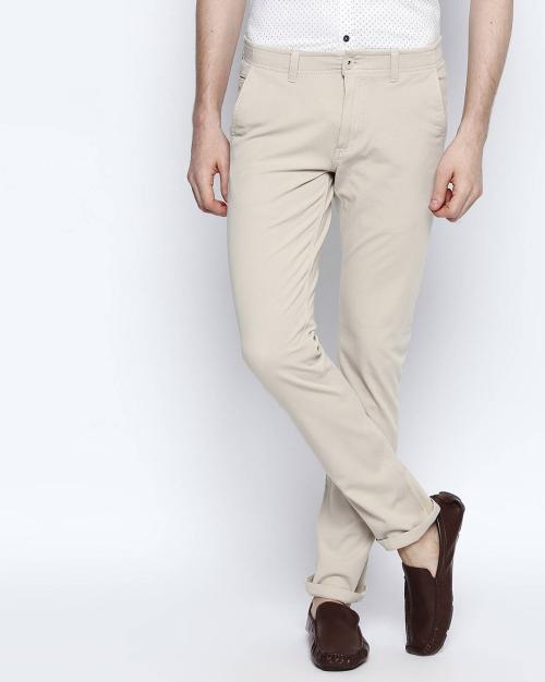 Flat-Front Chinos with Insert Pockets