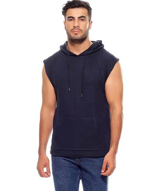 Sleeveless Hoodie with Kangaroo Pocket JioMart