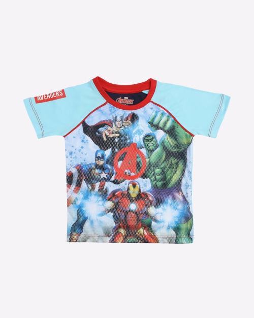 Avengers Print Crew-Neck T-shirt