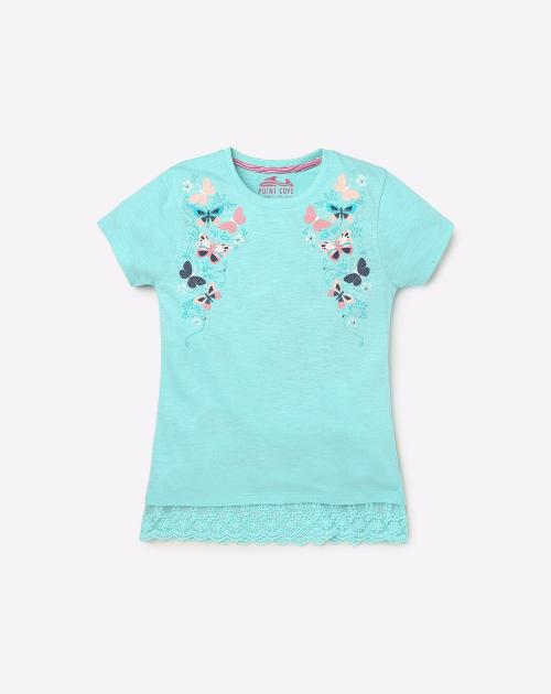 Placement Print Crew-Neck T-shirt