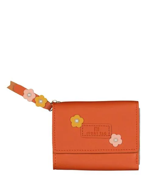 Tri-Fold Wallet with Snap-Button Closure