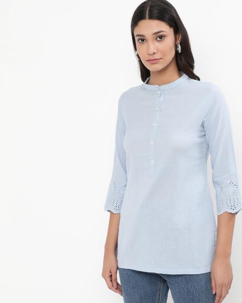 Kurti with Band Collar JioMart