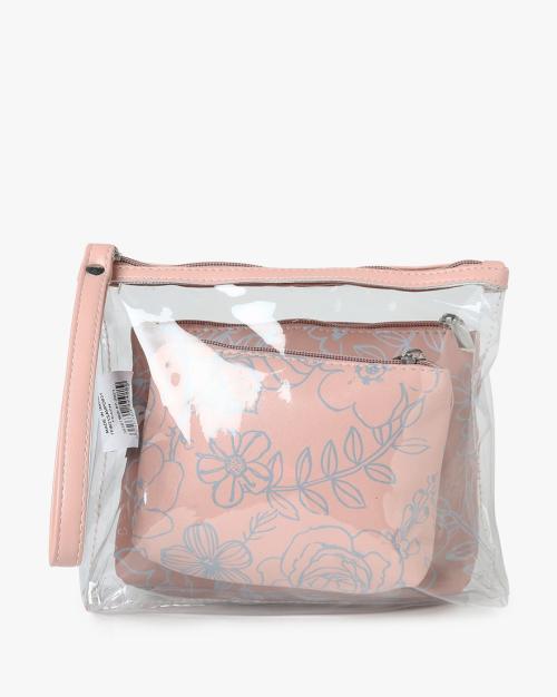 Set of 3 Floral Print Multi-Purpose Pouches