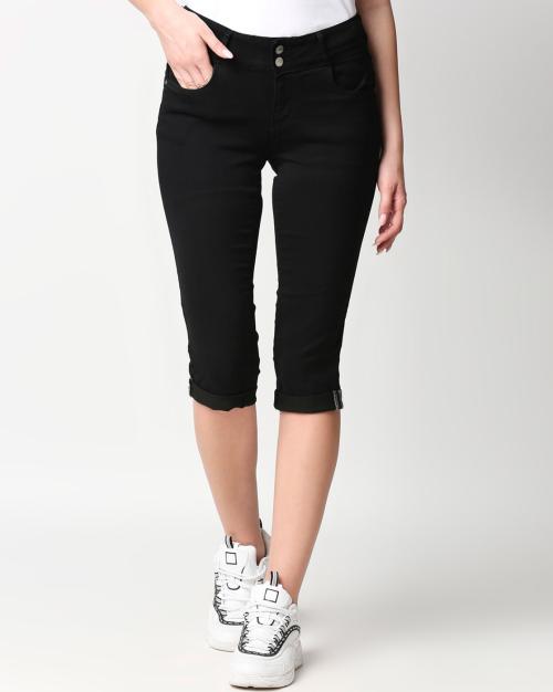 Mid-Rise Slim Fit Capris
