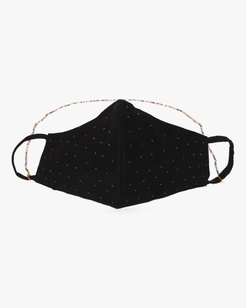 Embellished Mask with Chain