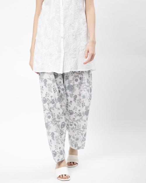 Floral Print Patiala Pants