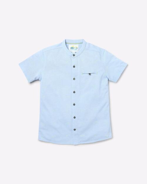 Shirt with Buttoned Welt Pocket
