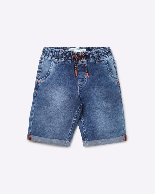 Mid-Rise Denim Shorts
