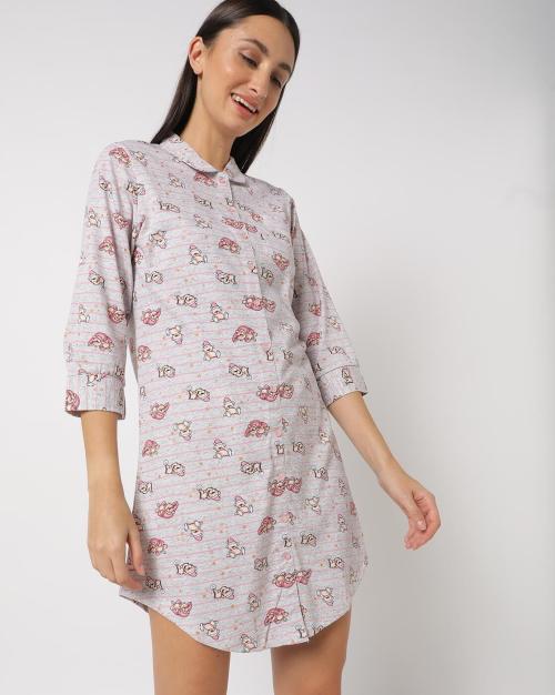 Printed Cotton Nightshirt