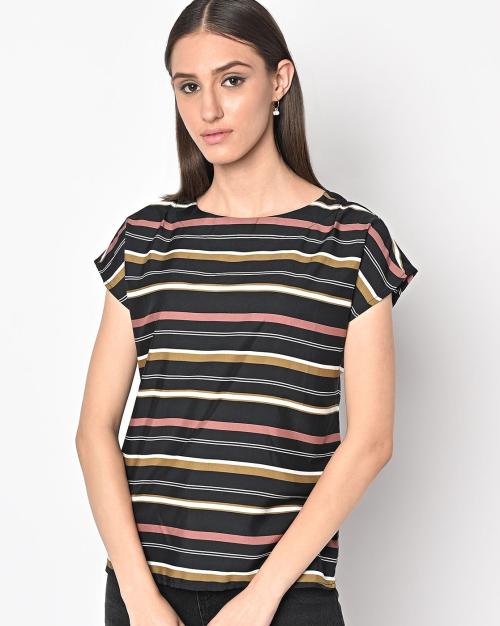 Striped Round-Neck Top