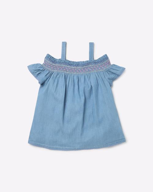 Denim Off-Shoulder Top