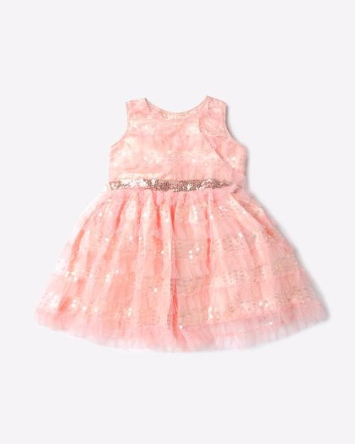 Embellished Fit & Flare Dress