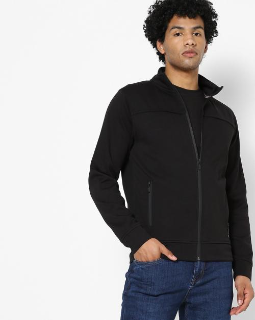 Zip-Front Sweatshirt with Insert Pockets