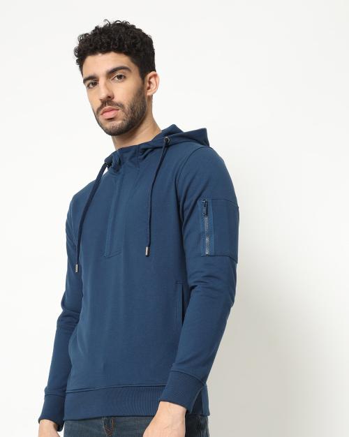 Drawstring Hoodie with Insert Pockets