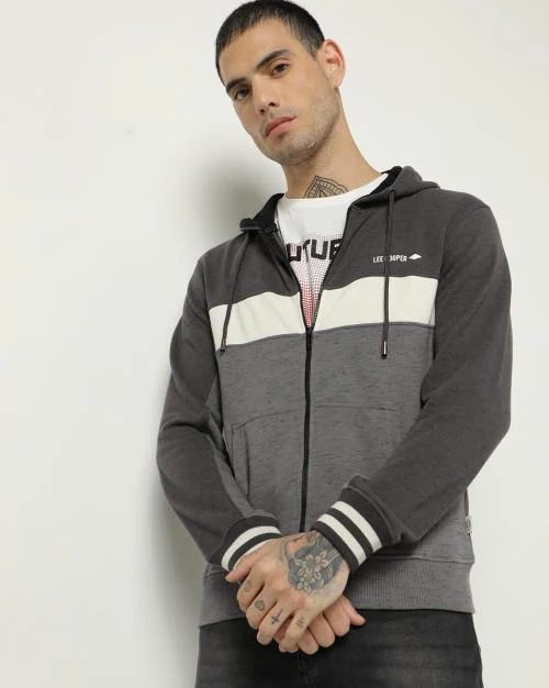 Buy Colourblock ZipFront Hoodie Online at Best Prices in India JioMart.