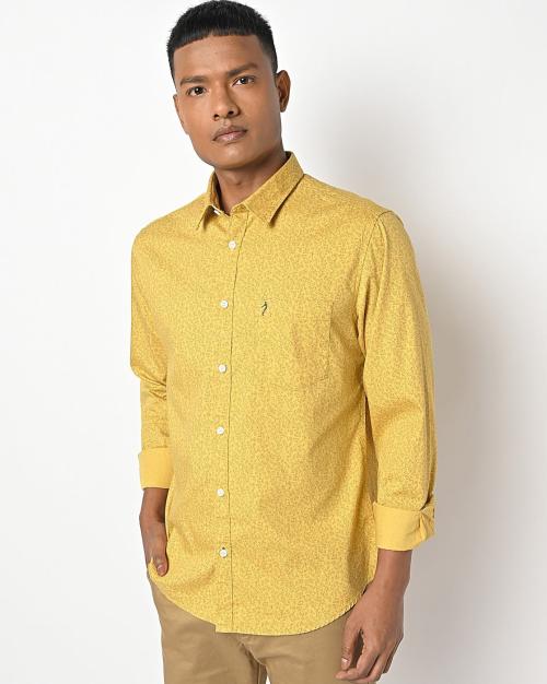 Buy Men Micro Print Slim Fit Shirt with Patch Pocket Online at Best Prices in India JioMart.