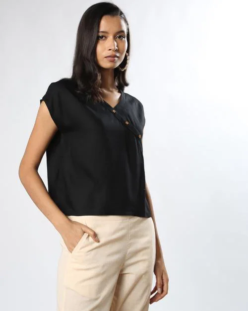 Buy VNeck Wrap Top Online at Best Prices in India JioMart.