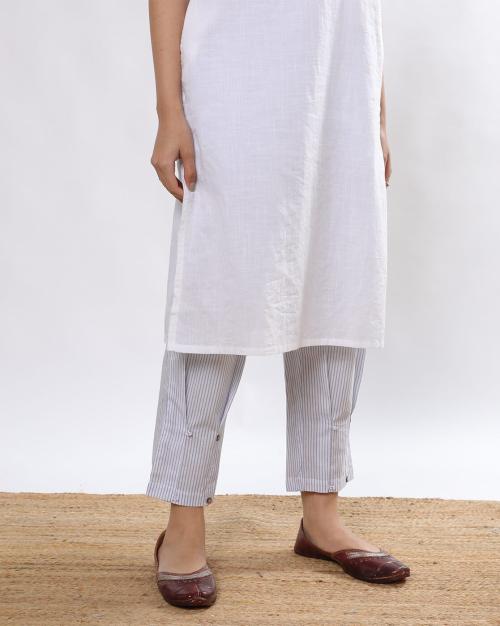 Striped Pants with Insert Pockets