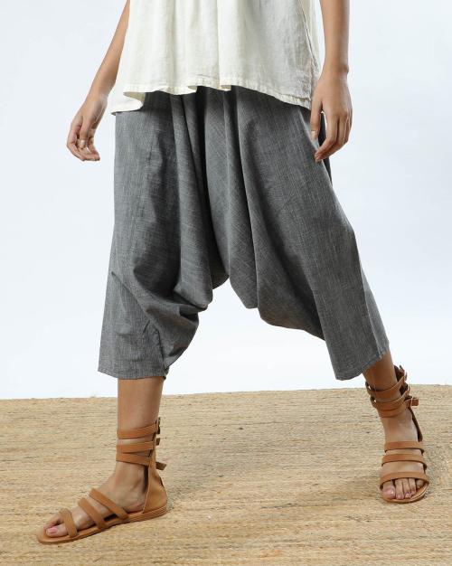 Mid-Rise Harem Pants