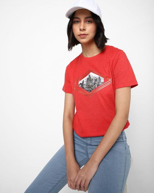 Graphic Print Crew-Neck T-shirt